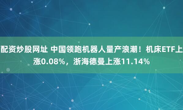 配资炒股网址 中国领跑机器人量产浪潮！机床ETF上涨0.08%，浙海德曼上涨11.14%