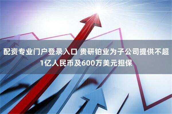 配资专业门户登录入口 贵研铂业为子公司提供不超1亿人民币及600万美元担保